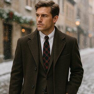 Lochcarron of Scotland MacDonald Clan Wool Tie  Vintage Tartan Made in Scotland